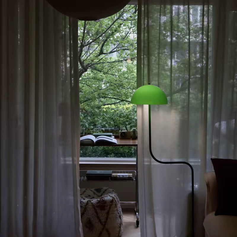 Emerald Green Art Glass Floor Lamp – Hand-Blown Sculptural Vintage-Inspired Lamp