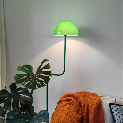 Emerald Green Art Glass Floor Lamp – Hand-Blown Sculptural Vintage-Inspired Lamp