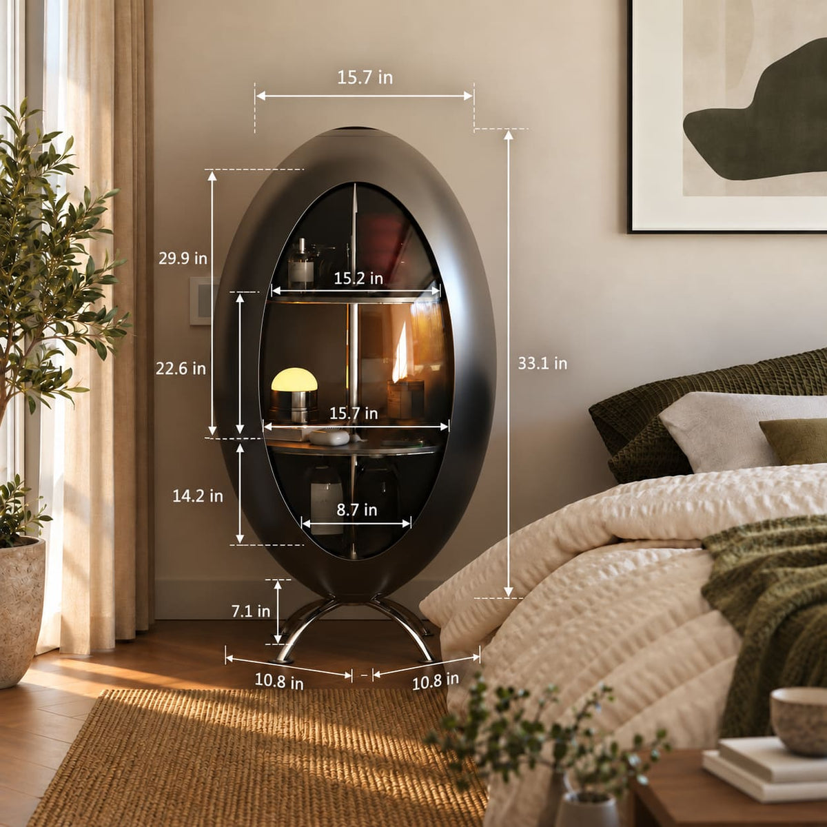 Space Age Capsule Display Cabinet