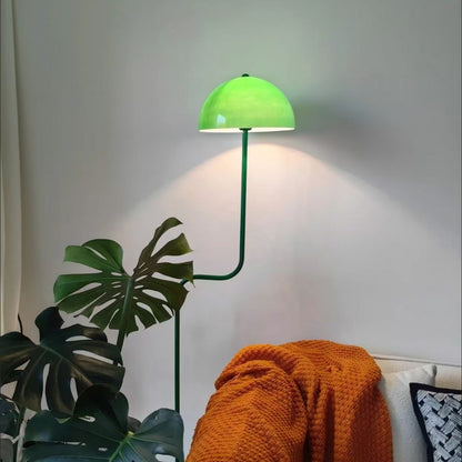 70s-Inspired Green Dome Floor Lamp