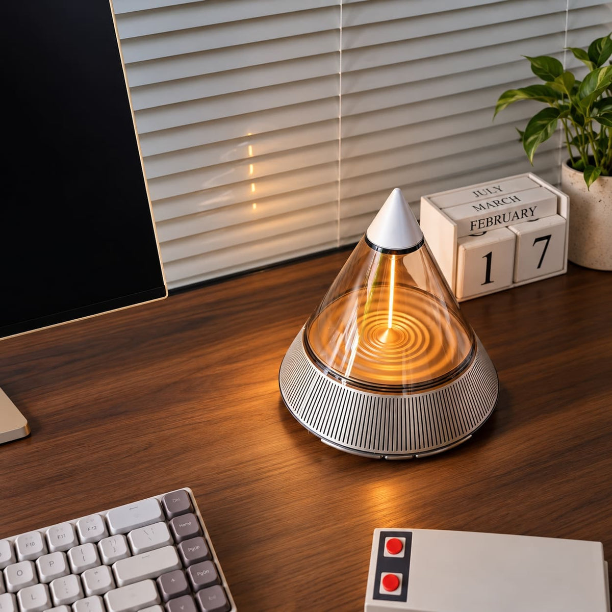 Cone Bluetooth Speaker Lamp with Ambient Light