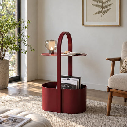 Arch Side Table with Magazine Storage