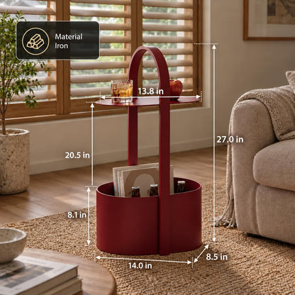Arch Side Table with Magazine Storage