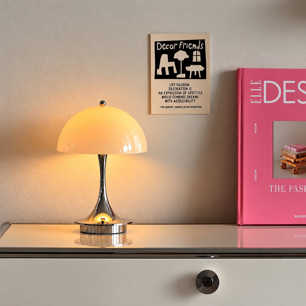 Chrome Dome Table Lamp – 70s Space Age Design